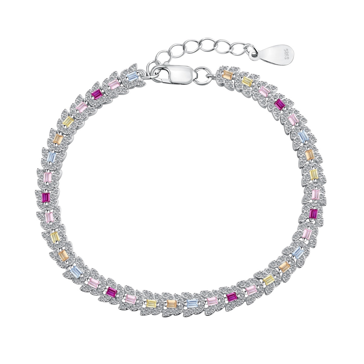 [baslovejewels]繊細でカラフルなマルチカットのデイリーブレスレット