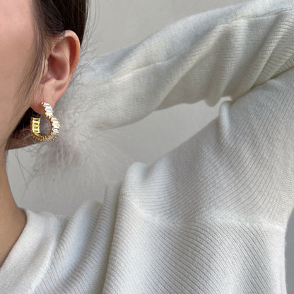 [baslovejewels] Strahlende Herz-Ohrringe mit Cut-Out