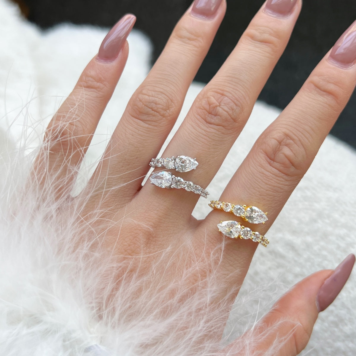 [baslovejewels]Delicate Lively Snake Shape Daily Ring