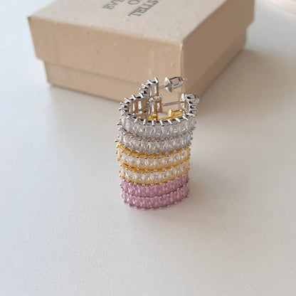 [baslovejewels] Strahlende Herz-Ohrringe mit Cut-Out