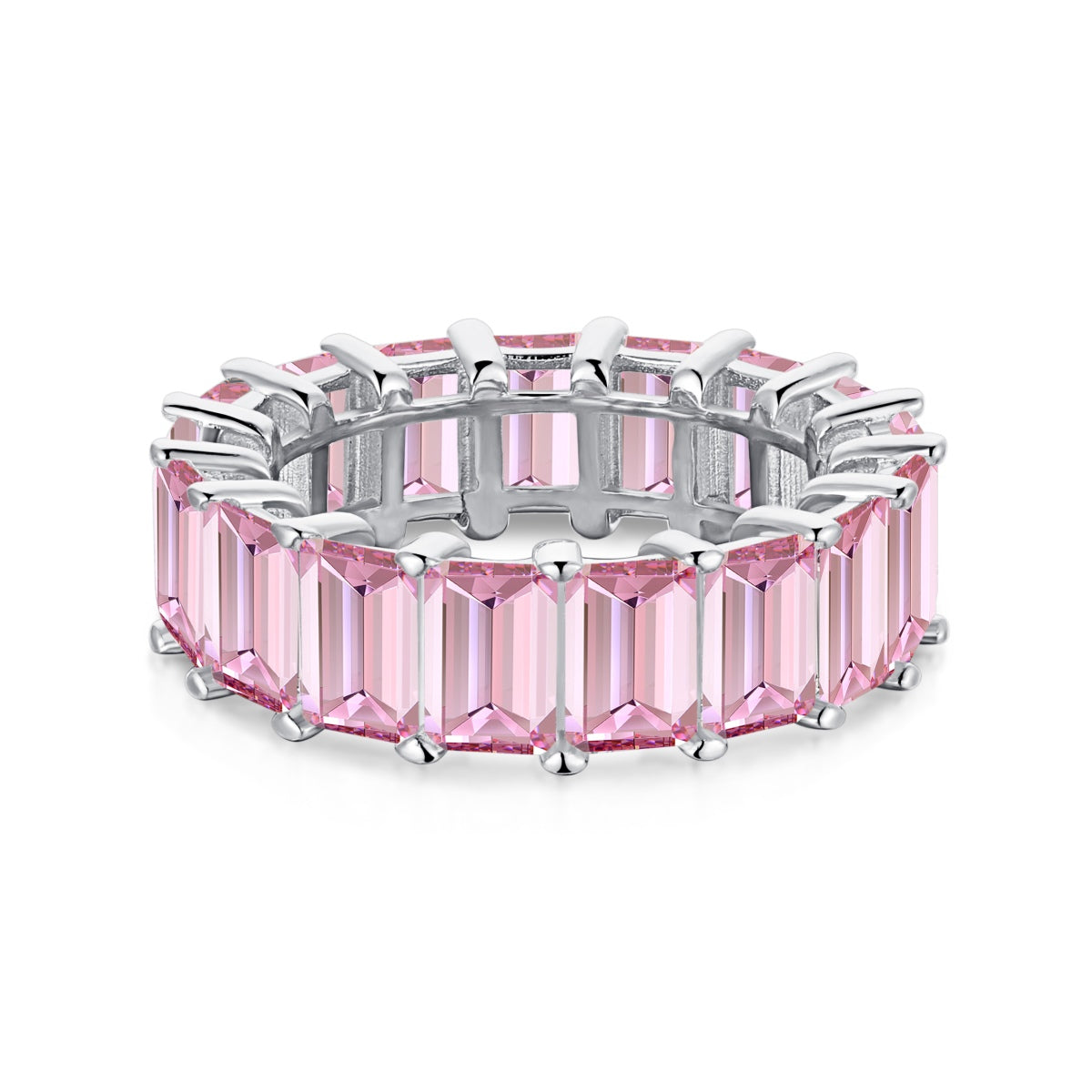 [baslovejewels]Eleganter Tennisring im Smaragdschliff, 0,75 Karat