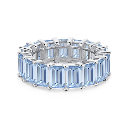 [baslovejewels]Eleganter Tennisring im Smaragdschliff, 0,75 Karat