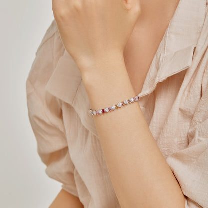 [baslovejewels]輝くカラフルなラウンドシェイプデイリーブレスレット