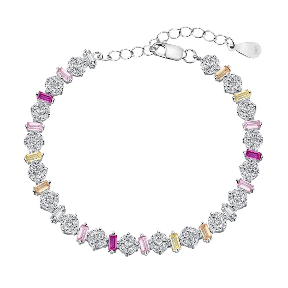 [baslovejewels]輝くカラフルなラウンドシェイプデイリーブレスレット