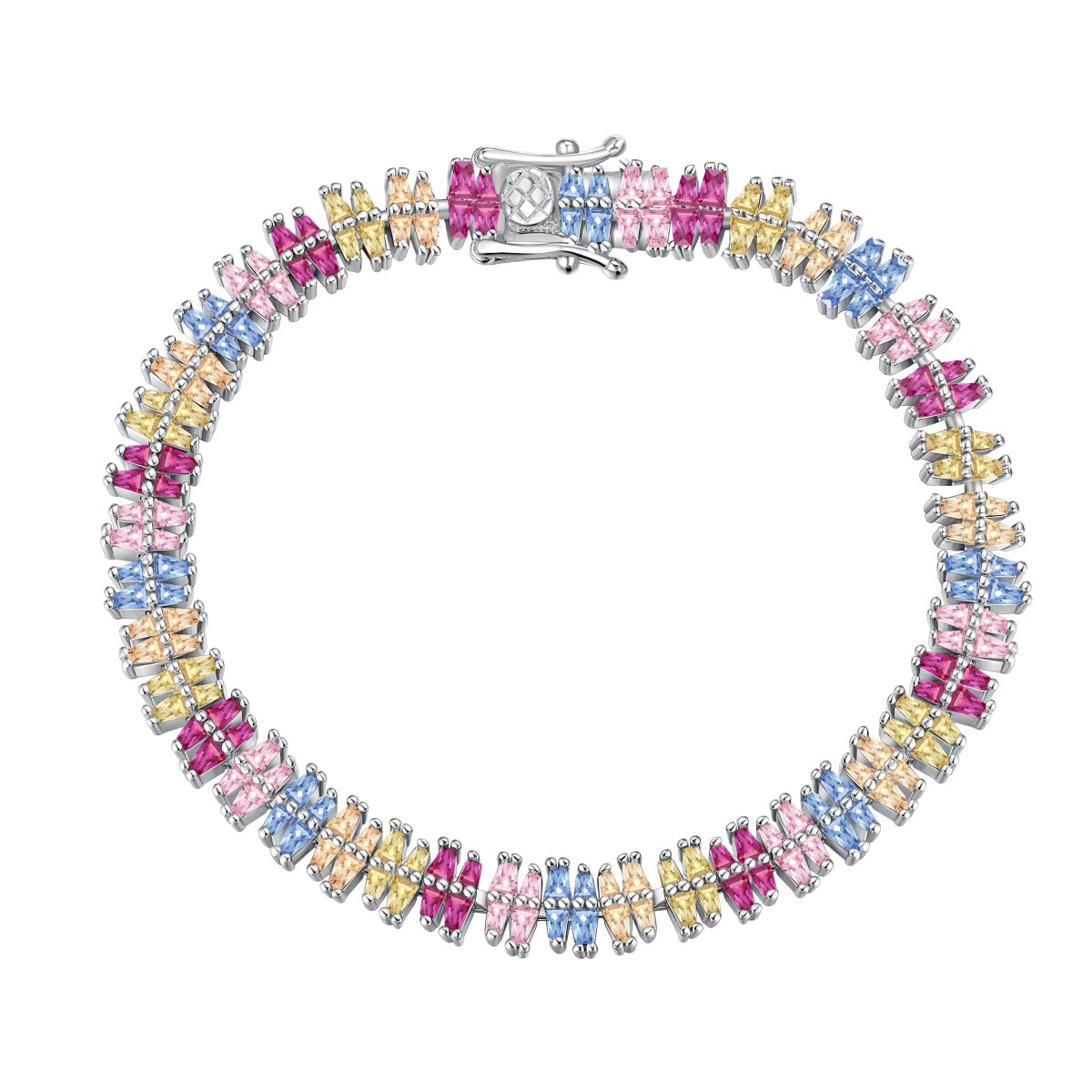 [baslovejewels]Funkelndes, exquisites Party-Armband mit mehreren Schliffarten
