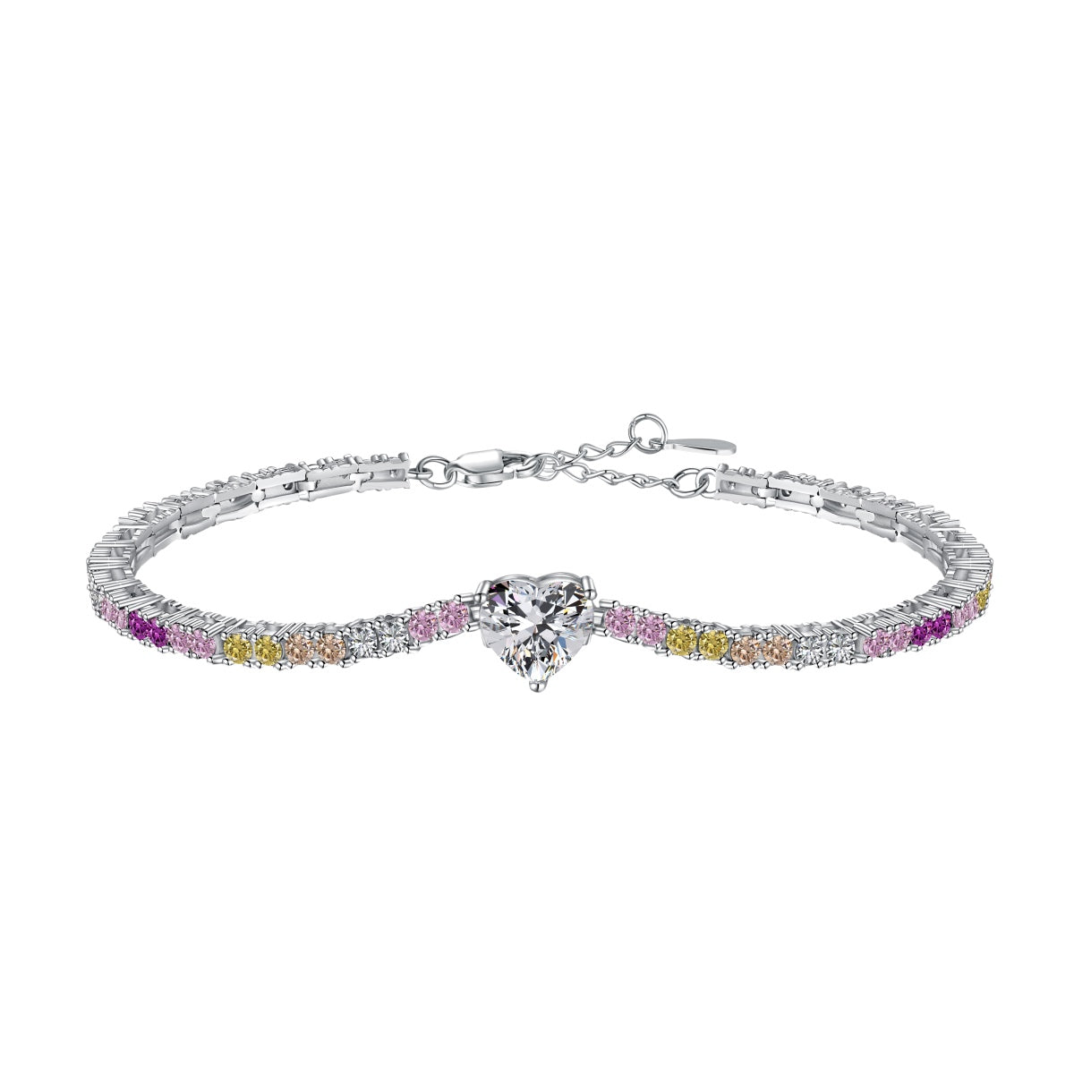 [baslovejewels]繊細でロマンチックなハート型恋人ブレスレット