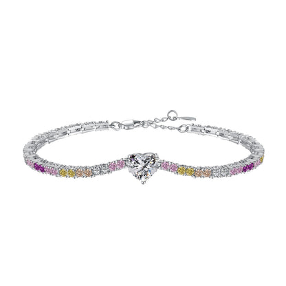 [baslovejewels]繊細でロマンチックなハート型恋人ブレスレット