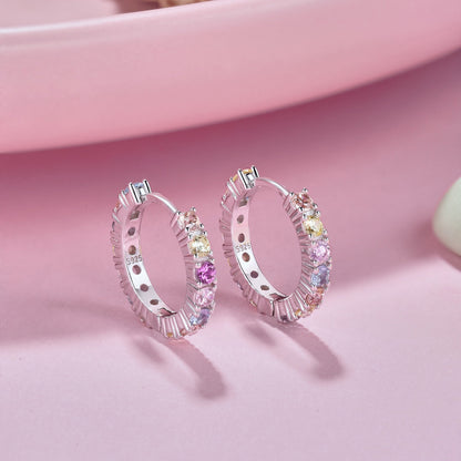 [baslovejewels] Strahlend bunte Ohrringe im Rundschliff