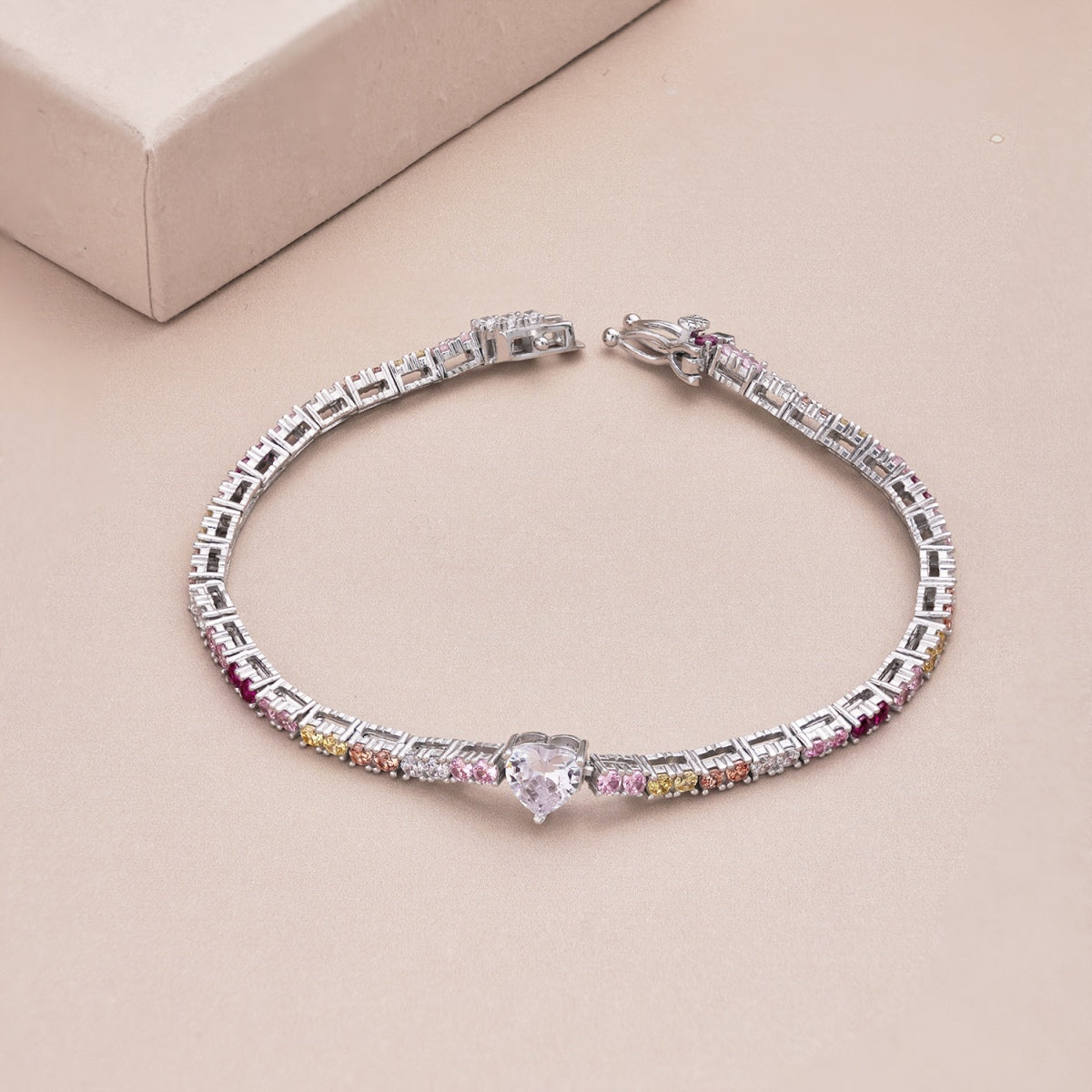 [baslovejewels]繊細でロマンチックなハート型恋人ブレスレット
