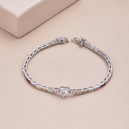 [baslovejewels]繊細でロマンチックなハート型恋人ブレスレット