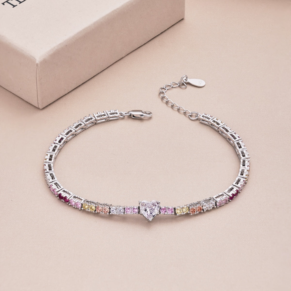[baslovejewels]繊細でロマンチックなハート型恋人ブレスレット