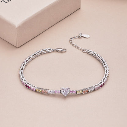 [baslovejewels]繊細でロマンチックなハート型恋人ブレスレット