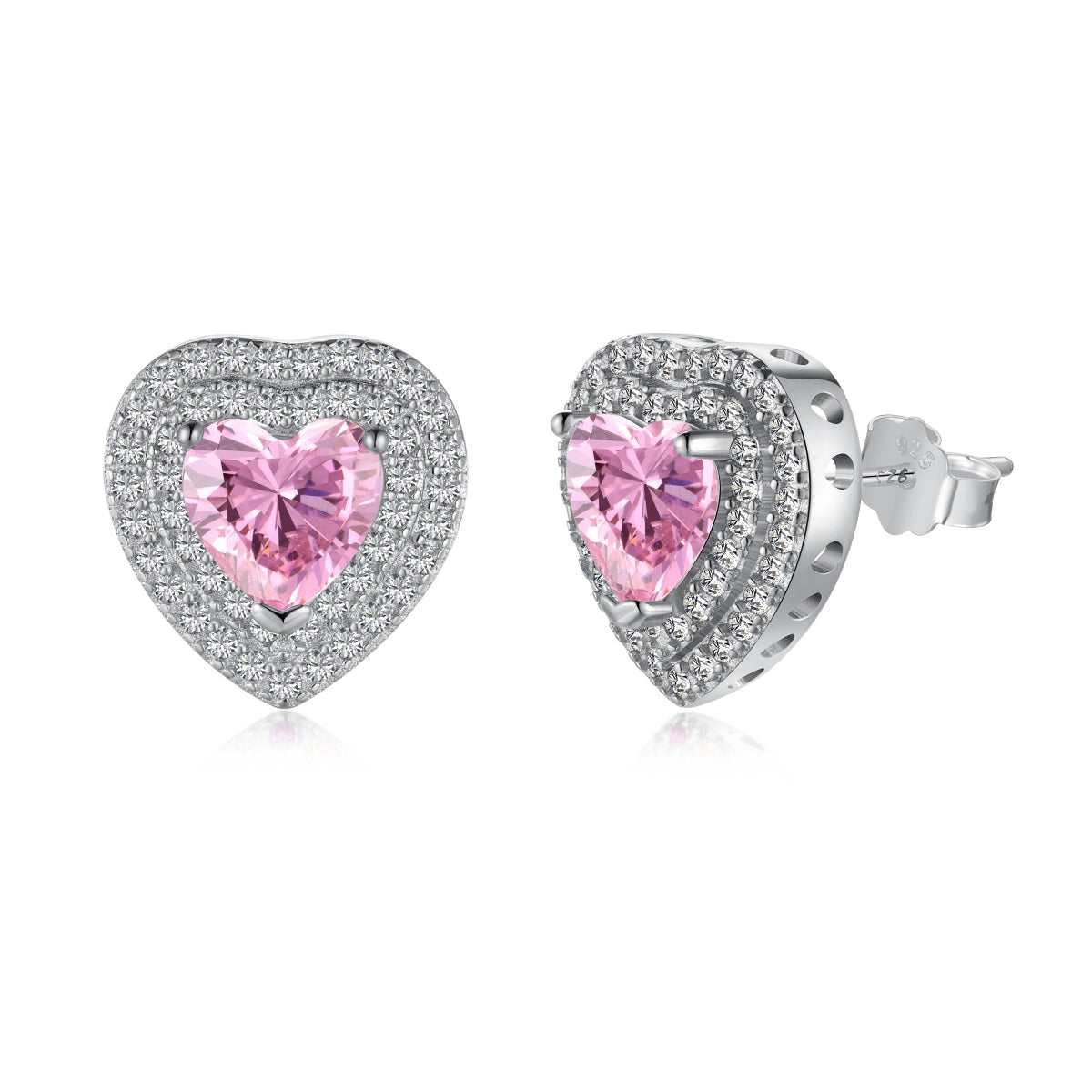 [baslovejewels]Schillernde herzförmige Liebhaber-Ohrringe
