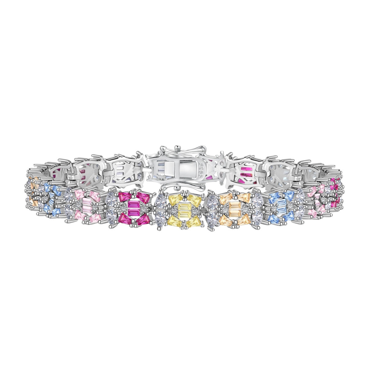[baslovejewels] Zartes, farbenfrohes Party-Armband mit mehreren Schnitten