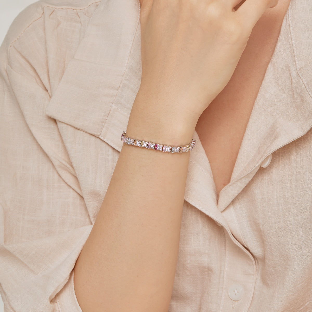 [baslovejewels]ユニークなカラフルな花の形のデイリーブレスレット