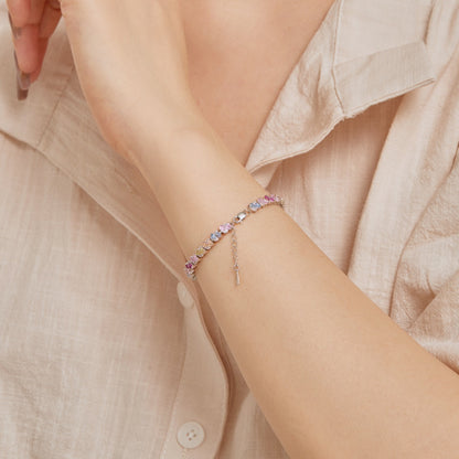 [baslovejewels]華やかなカラフルな花の形のパーティーブレスレット