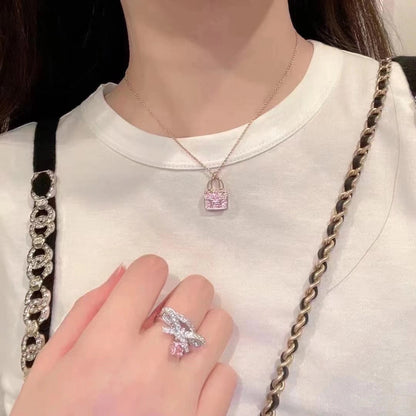 [baslovejewels]コンスタンス ペンダント パープル ダイヤモンド ネックレス