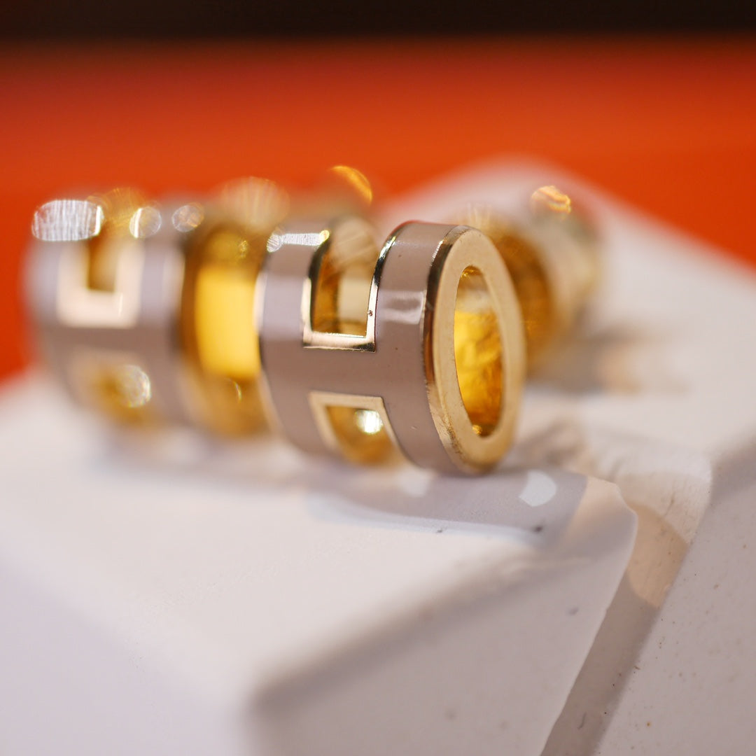 [baslovejewels]ミニポップHゴールドイヤリンググレー