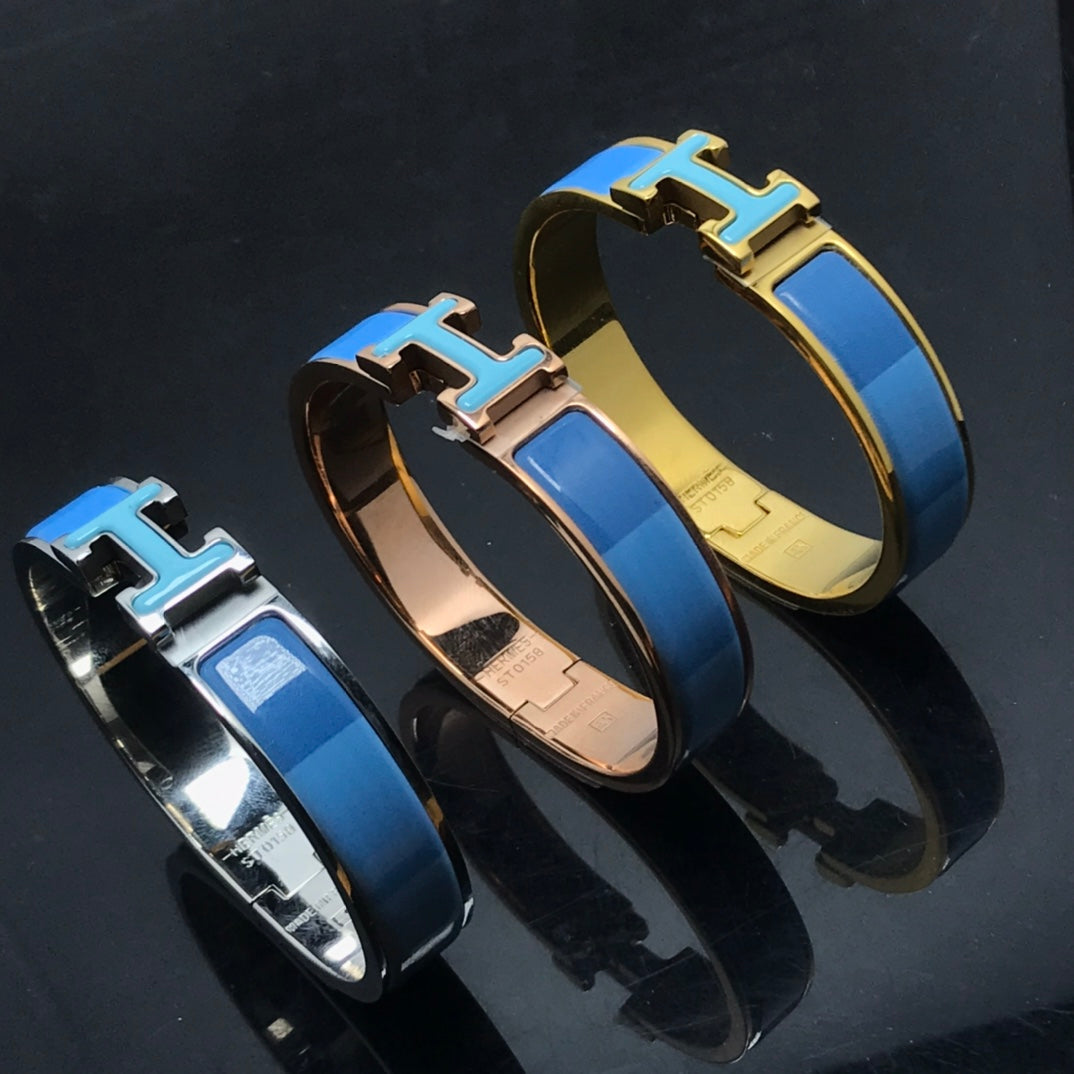 [baslovejewels]H BRACELET BLUE RAINBOW CERAMIC