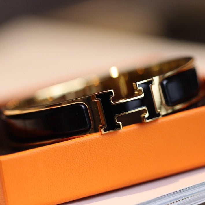 [baslovejewels]Hブレスレット 12MM ゴールド