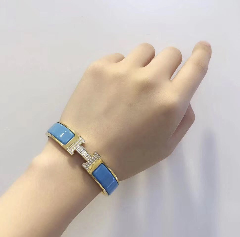 [baslovejewels]H CLOUD BLAU ARMBAND GOLD DIAMANT