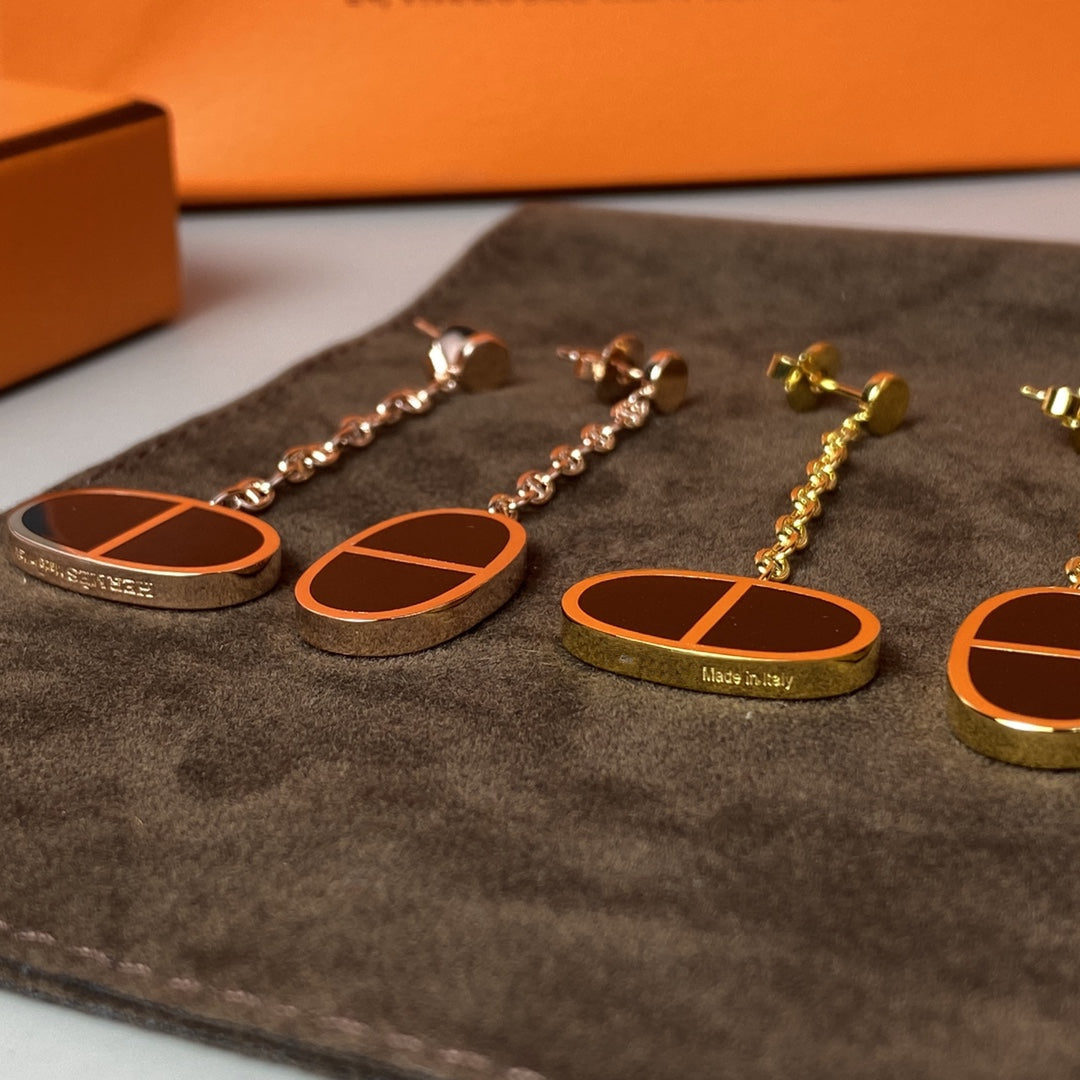 [baslovejewels]CHAINE VERSO SCHWARZE KERAMIK-OHRRINGE