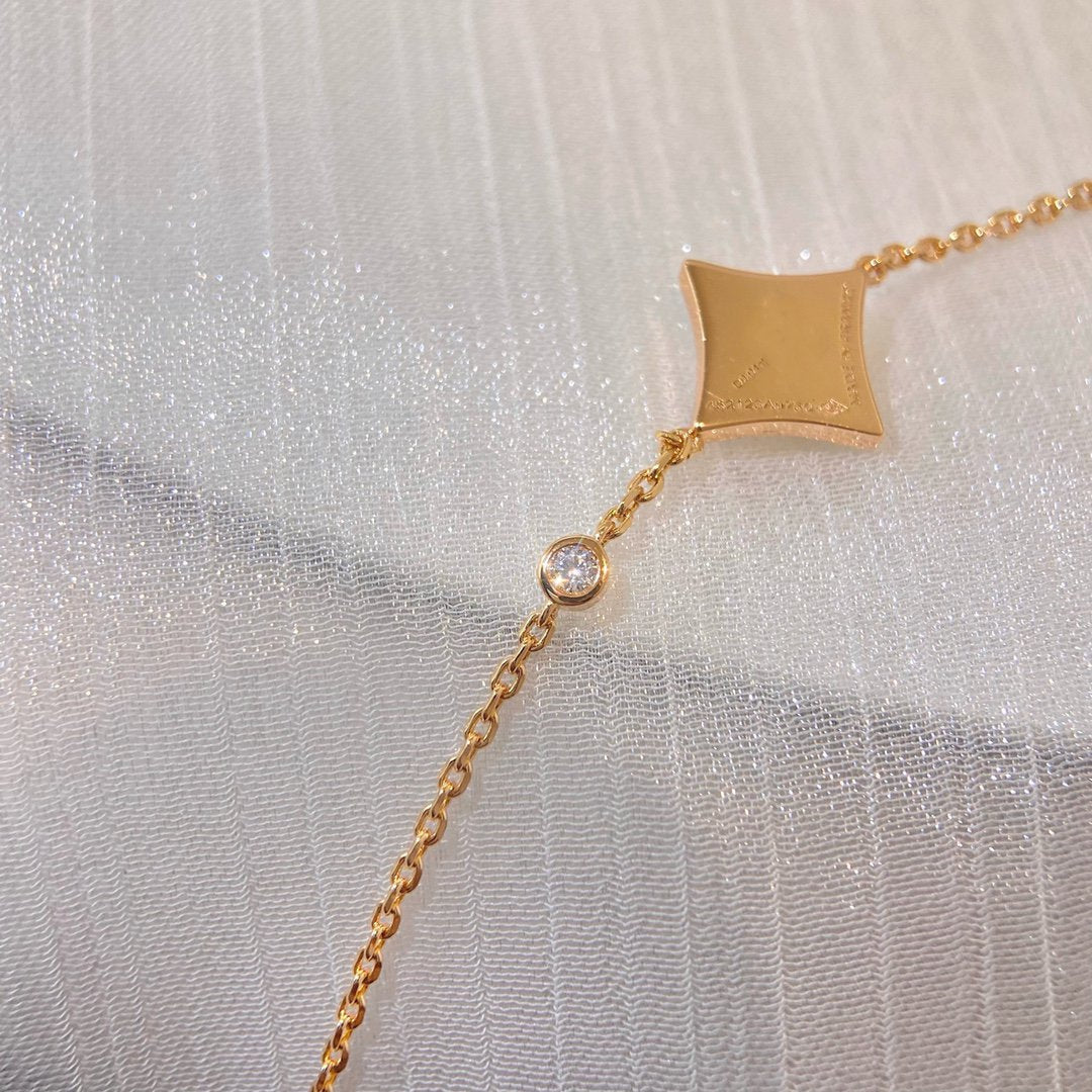 [baslovejewels]Farbstern-Armband aus Roségold mit Diamanten