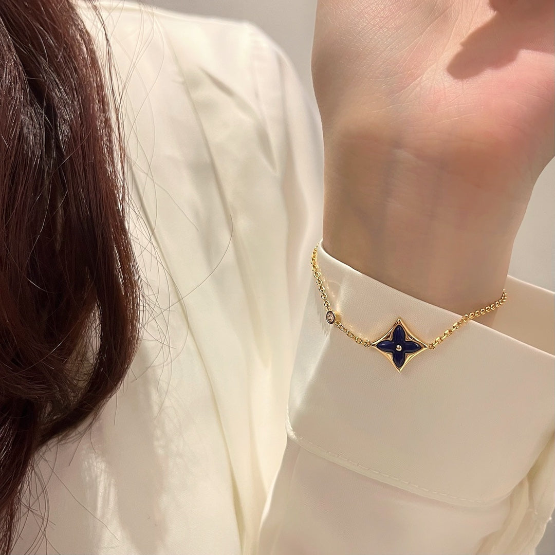 [baslovejewels]Farbstern-Armband aus Roségold mit Diamanten