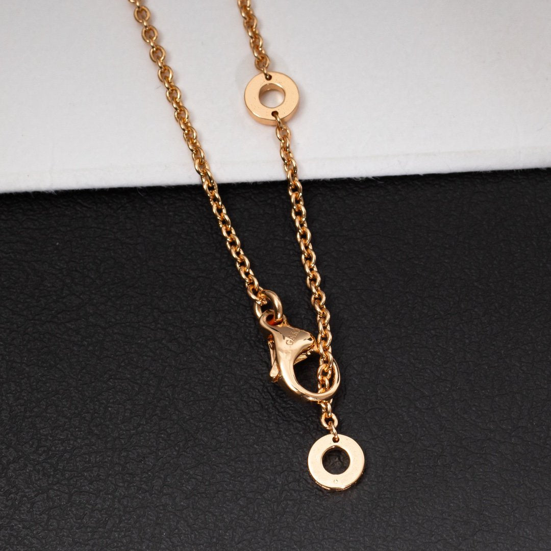 [baslovejewels]ZERO 1 ホワイトセラミック ピンクゴールド ダイヤモンドネックレス