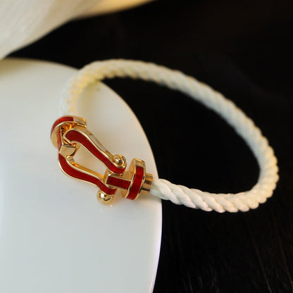 [baslovejewels]FORCE 10 WEISSES TEXTIL MIT DIAMANTEN GEPAPST