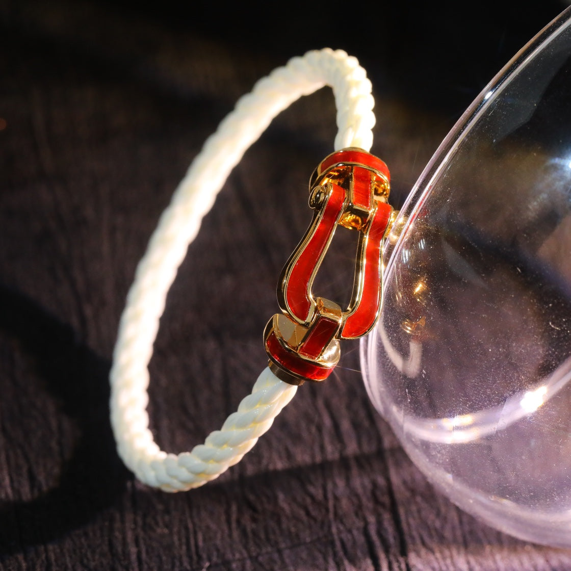 [baslovejewels]FORCE 10 WEISSES TEXTIL MIT DIAMANTEN GEPAPST