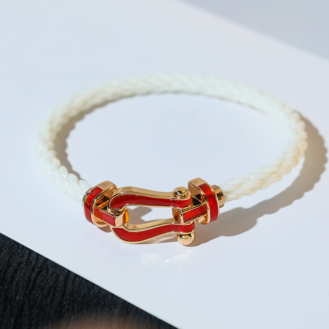 [baslovejewels]FORCE 10 WEISSES TEXTIL MIT DIAMANTEN GEPAPST