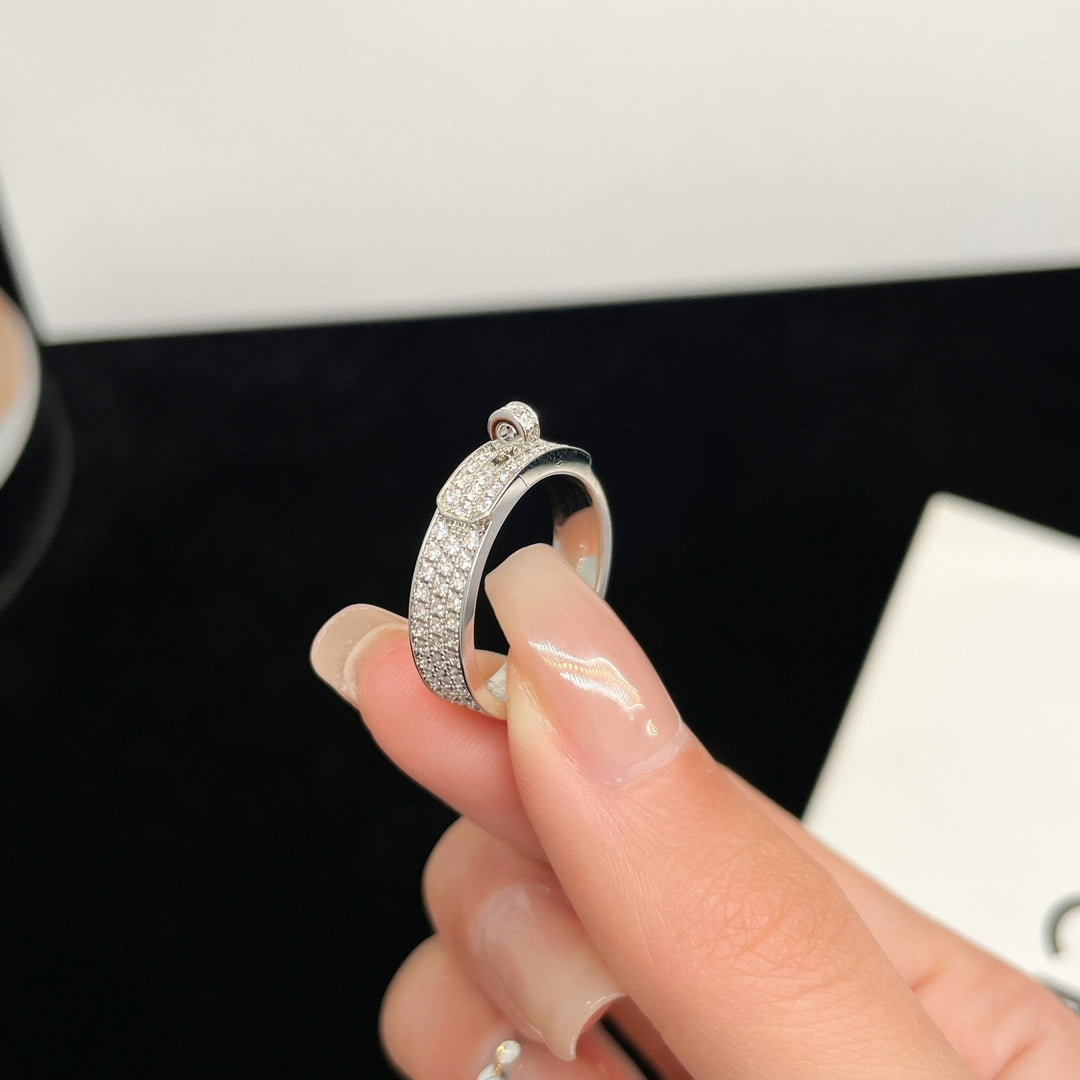 [baslovejewels]KELLY SILVER DIAMOND RING