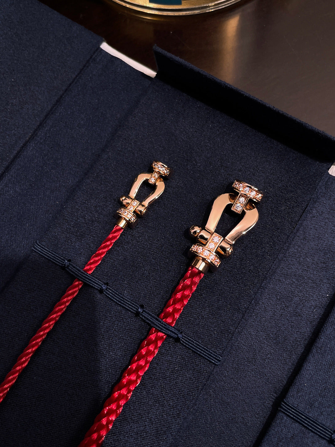 [baslovejewels]FORCE 10 ハーフダイヤモンド ピンクゴールド レッド コーデリ ラージ＆ミディアムモデル