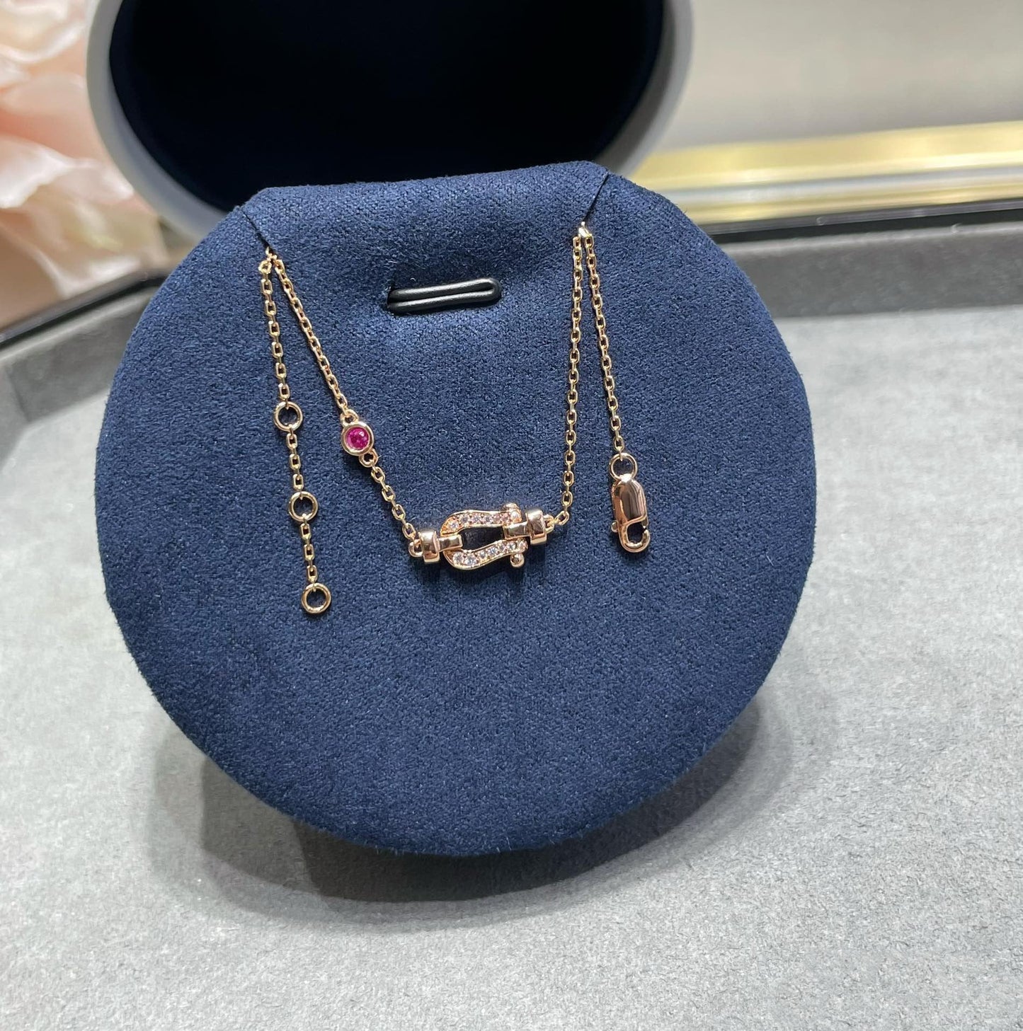 [baslovejewels]フォース10 ダイヤモンド チェーンリンク ピンクゴールド ブレスレット