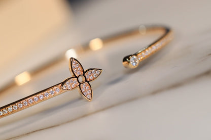 [baslovejewels]IDYLLE ゴールド オープンブレスレット ダイヤモンド パヴェ