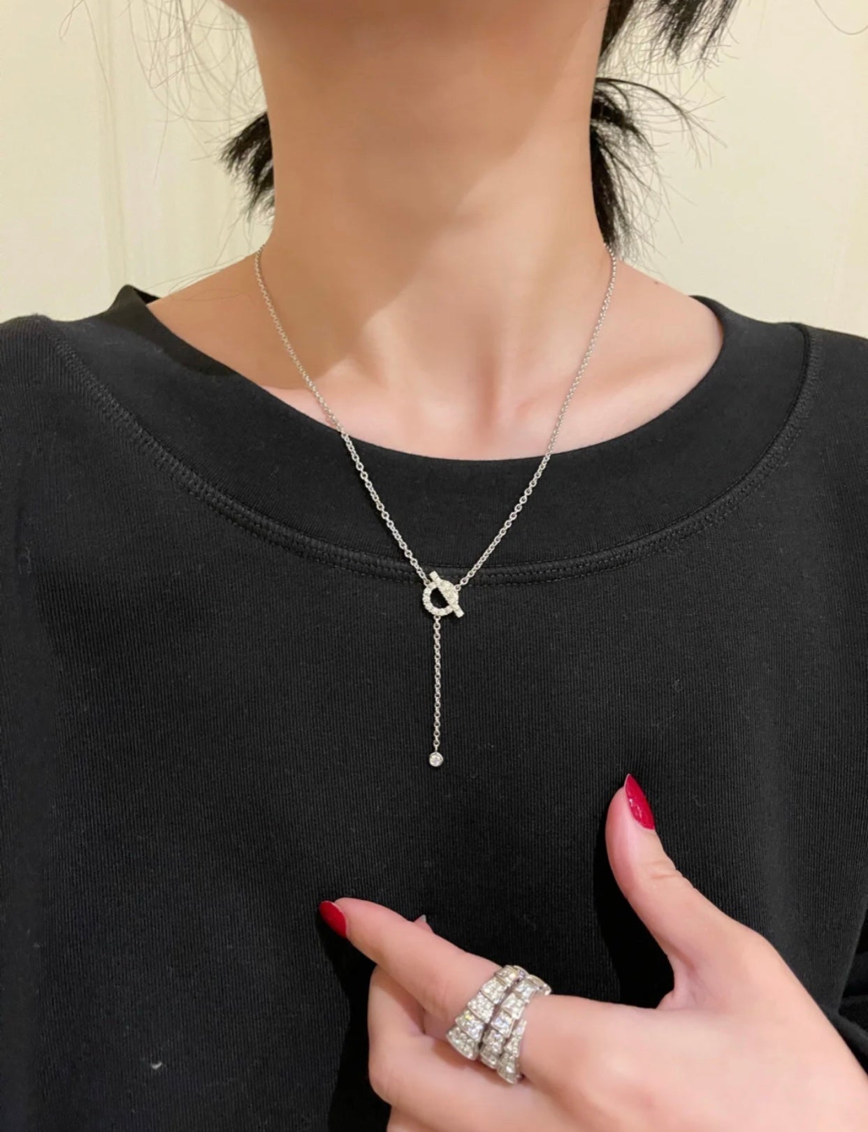 [baslovejewels]フィネスシルバーダイヤモンドネックレス