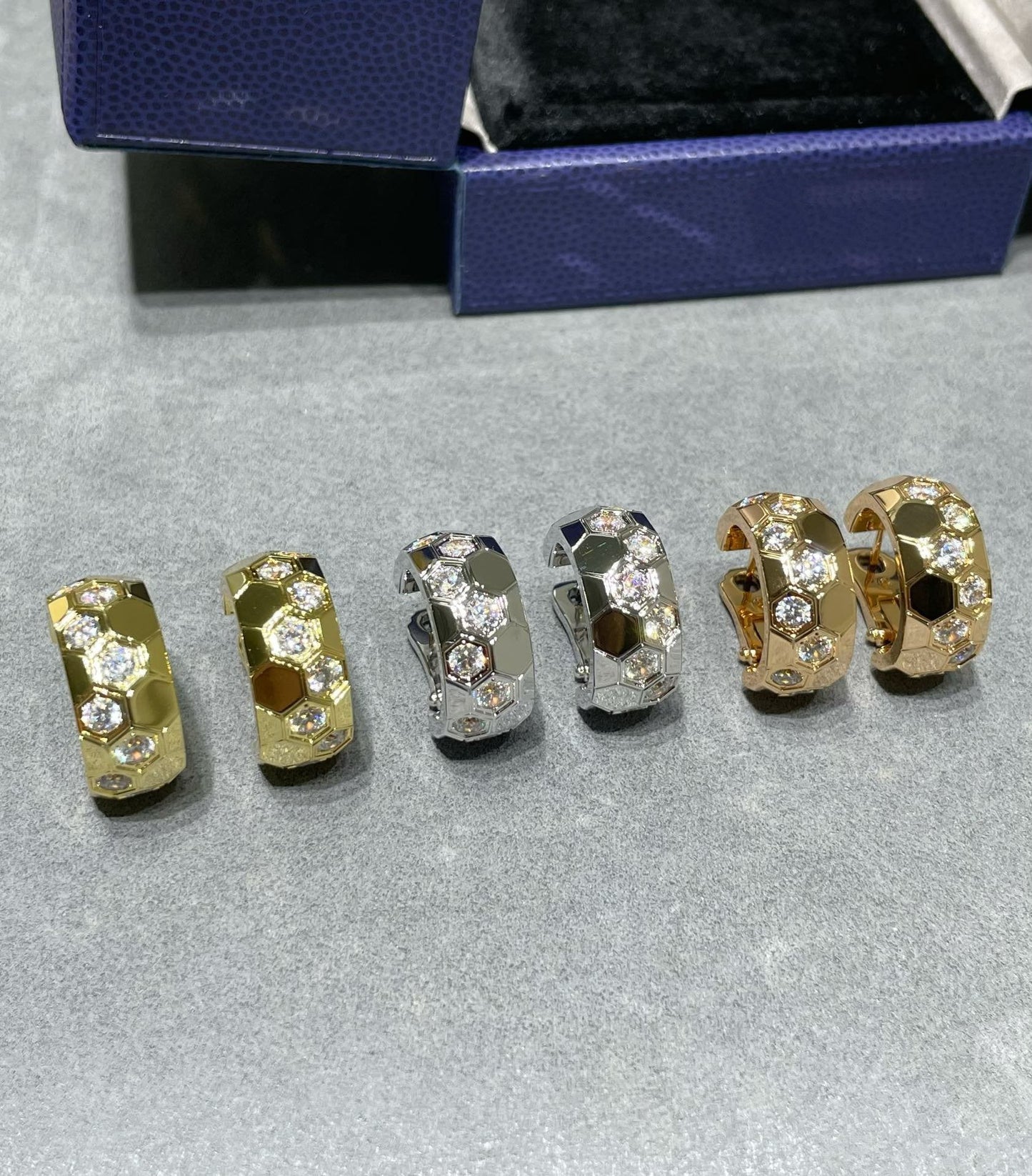 [baslovejewels]ビーラブダイヤモンドフープイヤリング