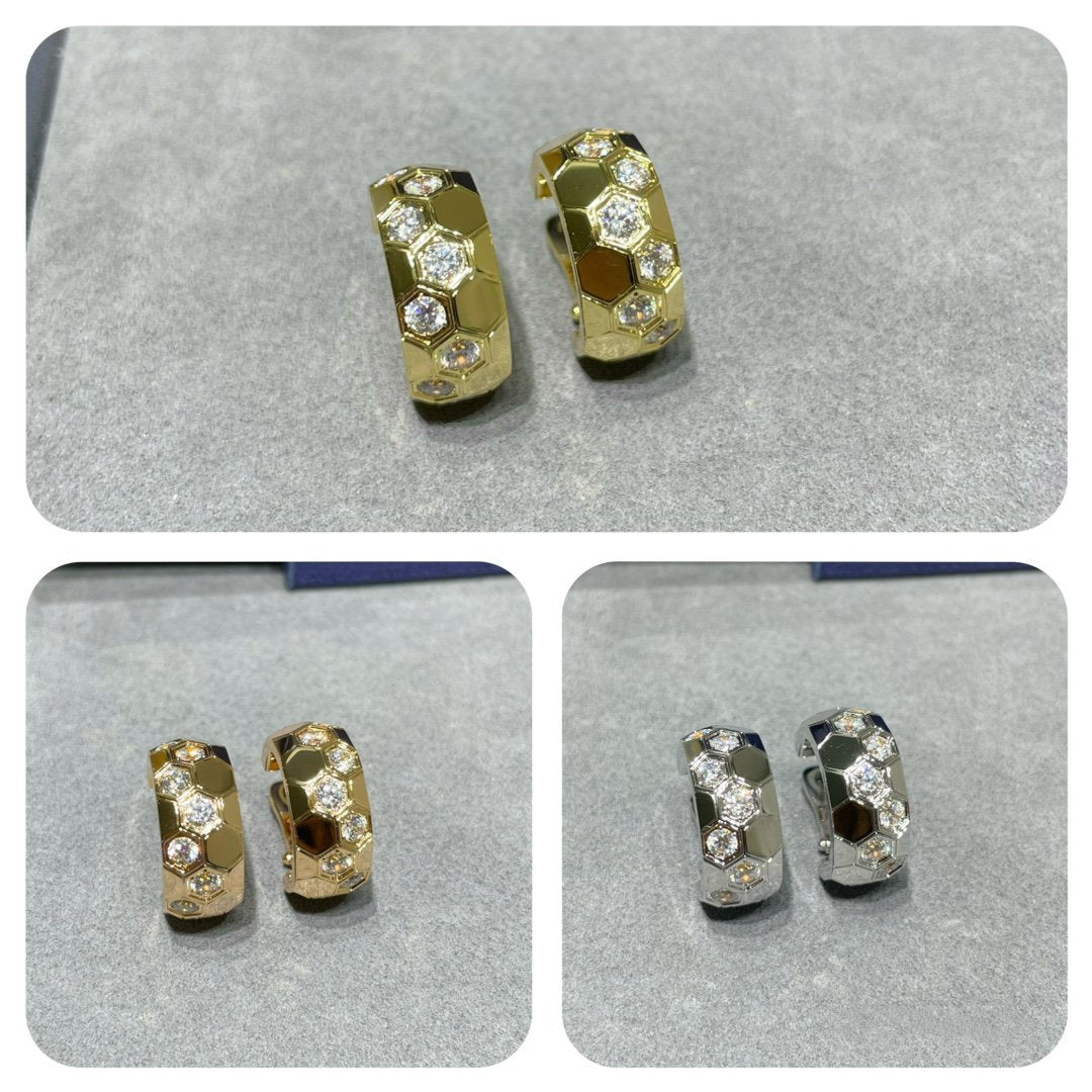 [baslovejewels]ビーラブダイヤモンドフープイヤリング