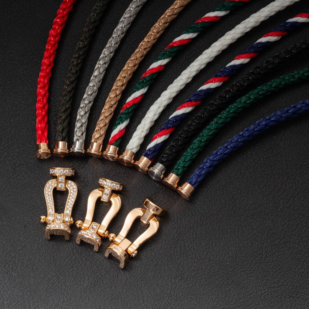 [baslovejewels]フォース ラージ ホースシュー フルダイヤモンド ブレスレット ゴールド