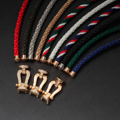 [baslovejewels]フォース ラージ ホースシュー ハーフ ダイヤモンド ブレスレット シルバー