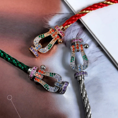 [baslovejewels]FORC ラージ ホースシューカラー ダイヤモンド ブレスレット シルバー