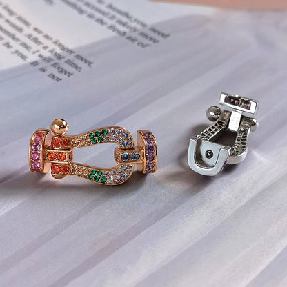 [baslovejewels]FORCE ラージ ホースシューカラー ダイヤモンド ブレスレット ローズゴールド