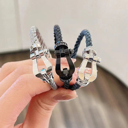 [baslovejewels]フォース ラージ ホースシュー フルダイヤモンド ブレスレット ゴールド