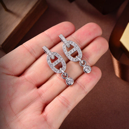 [baslovejewels]HM CHAINE DIAMOND EARRINGS