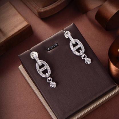 [baslovejewels]HM CHAINE DIAMOND EARRINGS