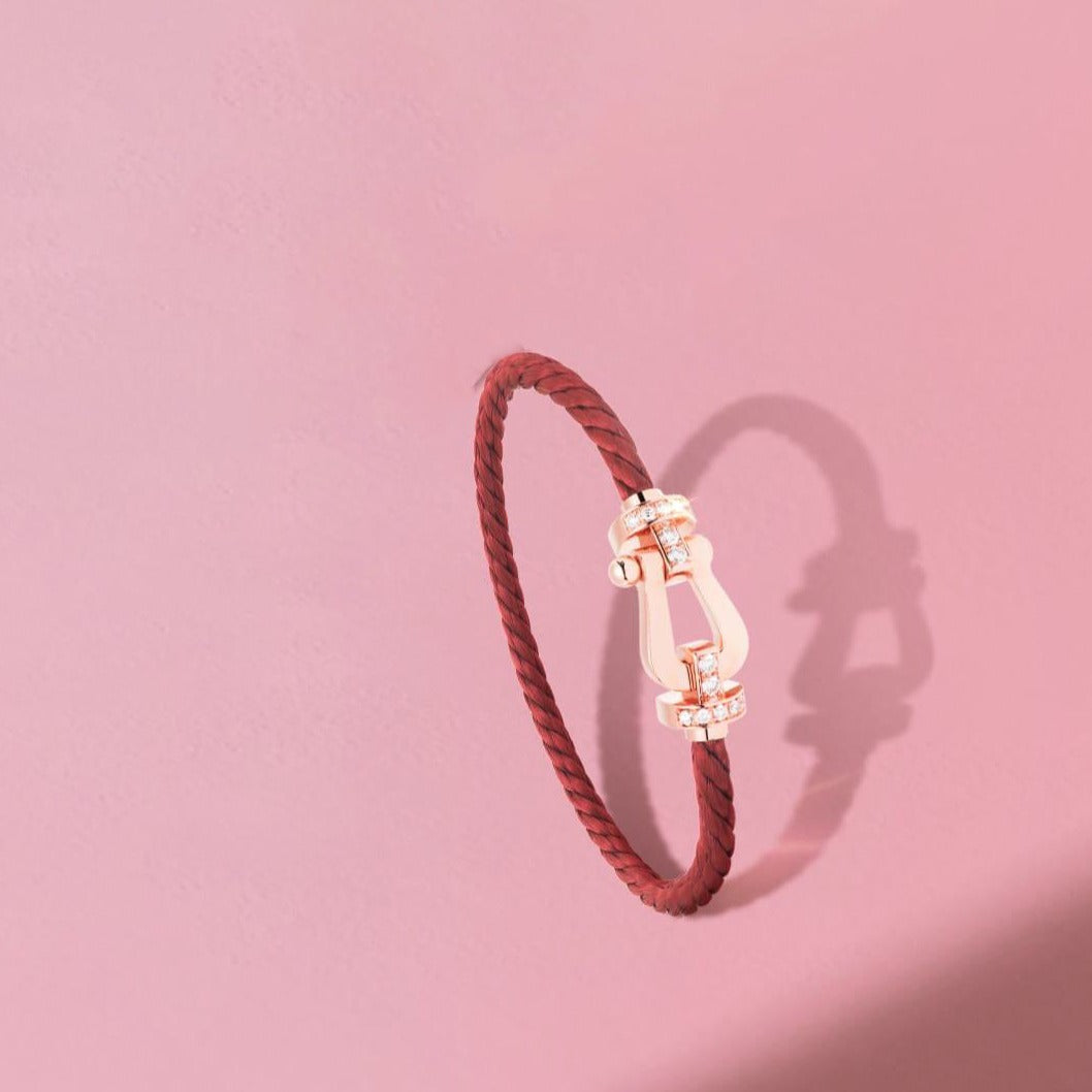 [baslovejewels]FORCE 10 ハーフダイヤモンド ピンクゴールド レッド コーデリ ラージ＆ミディアムモデル