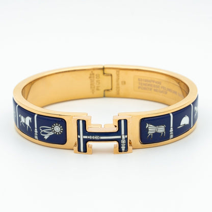 [baslovejewels]H BRACELET BLUE CERAMIC