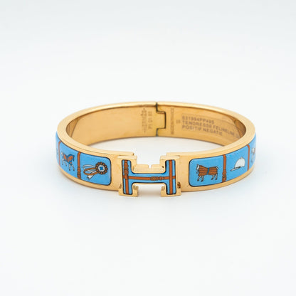 [baslovejewels]H ROSA GOLD ARMBAND BLAU KERAMIK