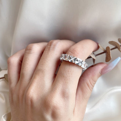 [baslovejewels]エレガントなプリンセスカットテニスリング